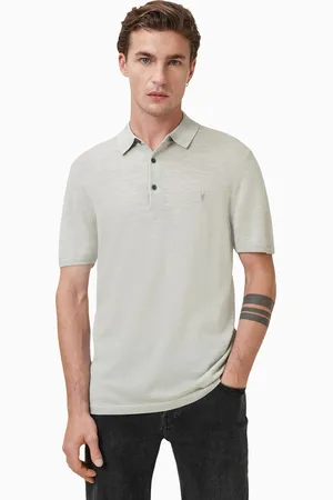 AllSaints AllSaints Mode Merino Shortsleeve Polo Shirt L