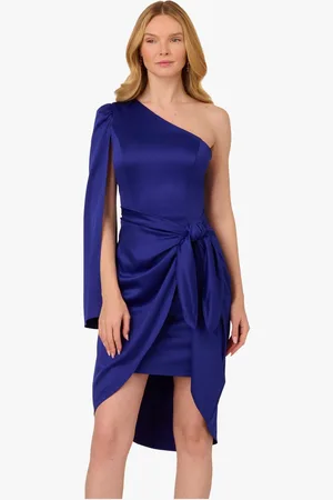 Adrianna Papell Side Knot Draped Dress AU 12