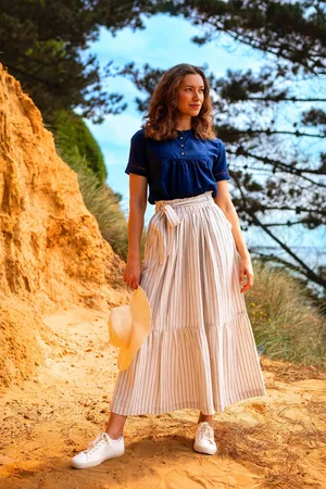 Brakeburn Stripe Paper Bag Skirt AU 16