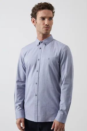 French Connection 100% Cotton Oxford Long Sleeve Shirt L