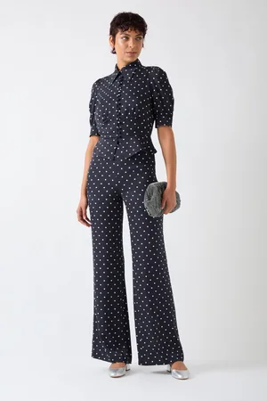 LK Bennett Blue Elsie Spring Birch Viscose 40