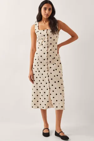 Monsoon Isabel Polka Dot Midi Dress 14