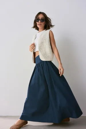 Next Drop Waist Midi Skirt 12petite