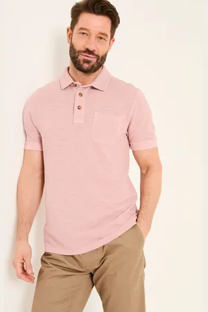 Fat Face FatFace Blush Pink Short Sleeve Slub Pique Polo