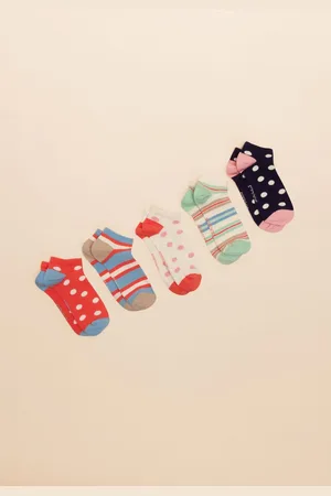 Joules Rilla Multi 5 Pack Trainer Socks one