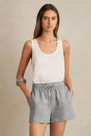 Reiss Willow Linen Blend Drawstring Shorts 14
