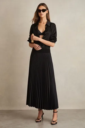 Reiss Seren Pleated Midi Skirt 10