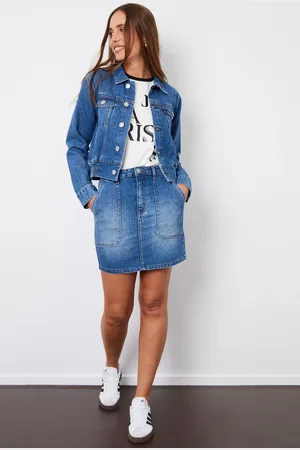 Threadbare Patch Pocket Denim Mini Skirt 16