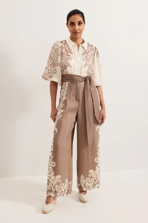 Phase Eight Brown Petite Lilja Jumpsuit 18