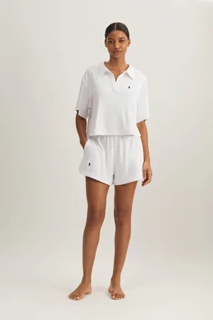 Commando 100% Cotton Terry White Shirt and Shorts Set xlarge