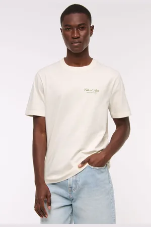 Abercrombie & Fitch Back Print Short Sleeve 100% Cotton White T-Shirt small