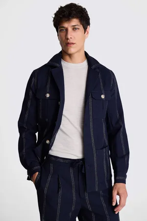 Moss Stripe Safari Shacket L