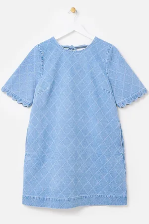 Oliver Bonas Denim Geometric Mini Dress 12