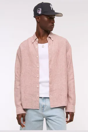 Abercrombie & Fitch Long Sleeve 100% Linen Shirt xlarge