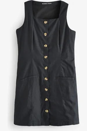 Threadbare Linen Blend Waistcoat Dress 16