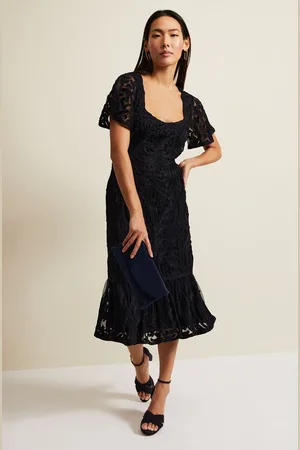 Phase Eight Matilda Tapework Midi Dress AU 16