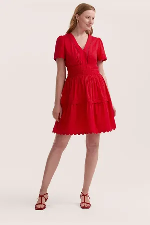Finery London Reece Cotton Ric Rac Detail Short Dress 16