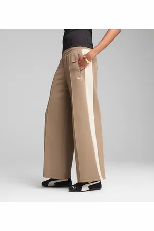 PUMA Brown Womens T7 Low Rise Track Pants M
