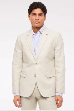 Abercrombie & Fitch Single Breasted Linen Blazer 38r