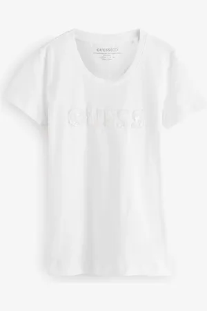 Guess Sequin Short Sleeve Logo T-Shirt large