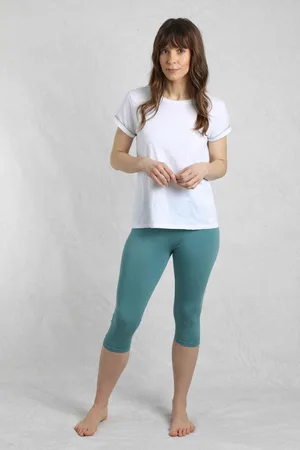 Weird Fish Blue Blondie Cropped Leggings 10