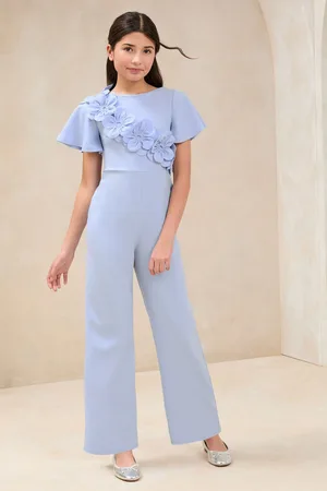 Lipsy London Blue 3D Corsage Jumpsuit (5-16yrs) 13 Years (158cm)