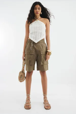 River Island Cargo Bermuda 100% Cotton Shorts 16