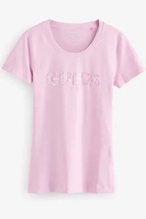 Guess Sequin Short Sleeve Logo T-Shirt xsmall