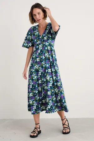 Seasalt Cornwall Chateaux Half Sleeve Maxi Dress 14