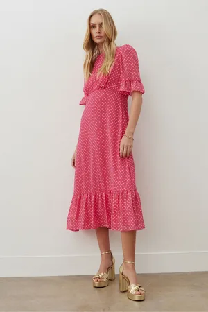 Finery London Jennifer Chiffon Midi Tea Dress 18