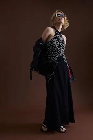 River Island Premium Halter Neck Embellished Maxi Dress 14