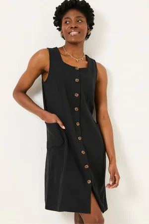 Fat Face FatFace Binny Button Linen Dress 10tall