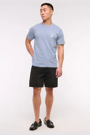 Abercrombie & Fitch Blue Back Print Short Sleeve 100% Cotton T-Shirt xlarge