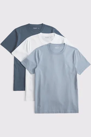 Abercrombie & Fitch Blue Short Sleeve 100% Cotton T-Shirts 3 Pack large
