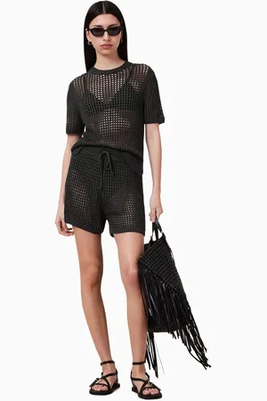 AllSaints AllSaints Black Paloma Mesh T-Shirt S