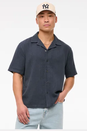 Abercrombie & Fitch Linen Short Sleeve Shirt xlarge