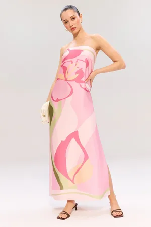 Abercrombie & Fitch Strapless Slip Floral Maxi Dress small