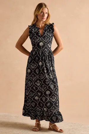 Joules Sophia Ruffle Shoulder Midi Dress 12