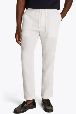 Tommy Hilfiger White Harlem Linen Trousers