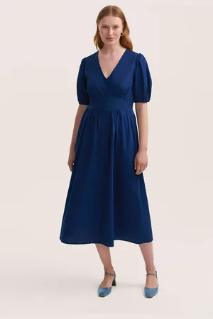 Finery London Addison Cotton Button Through Midi Dress 14