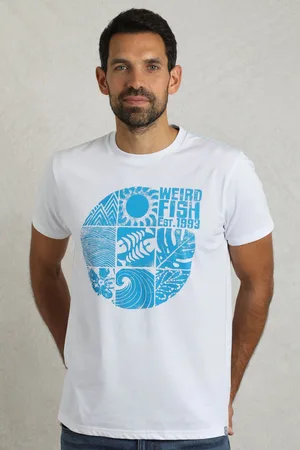 Weird Fish White Summer Sector Graphic T-Shirt 3X-Large