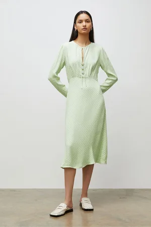 Finery London Lina Satin Polka Dot Midi Dress 10