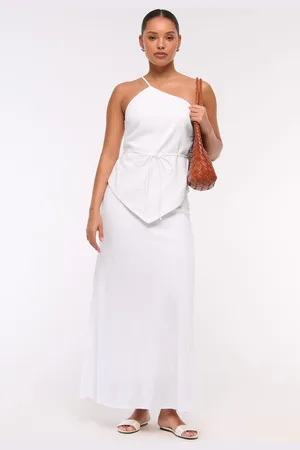 Abercrombie & Fitch Linen Blend Bias Cut Maxi Skirt xlarge