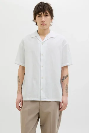 JACK & JONES Short Sleeve Striped Resort Shirt xlarge