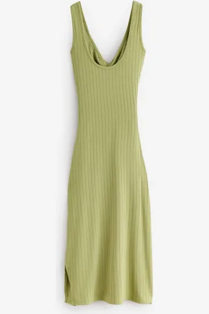 Billabong Take a Look Open Back Jersey Scoop Neck Dress