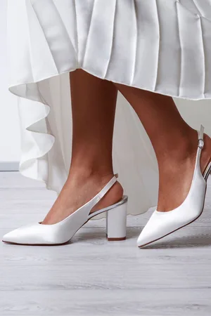 Rainbow Club Faith Wide Fit Ivory Wedding Satin Shoes eu38uk5