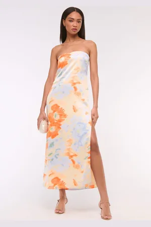 Abercrombie & Fitch Strapless Floral Maxi Dress xlarge