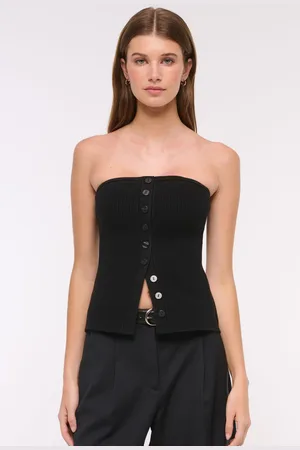 Abercrombie & Fitch Strapless Button Through Knitted Tube Top medium