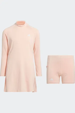 adidas Kids Coral Pink AEROREADY Long Sleeve Dress 134140cm
