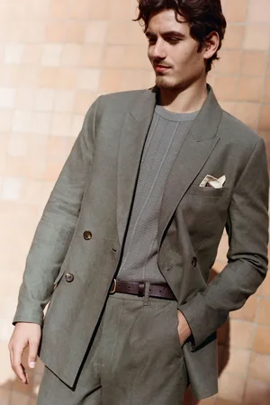 Abercrombie & Fitch Green Double Breasted Blazer 42r